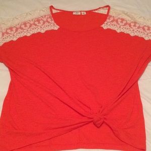 Cream Lace& Bright Orange Top 22/24